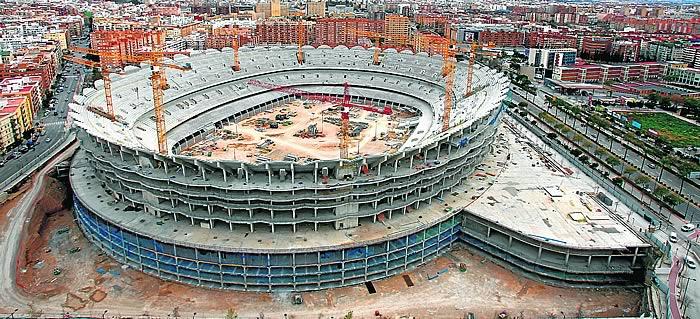 Nou Mestalla - Obras paralizadas