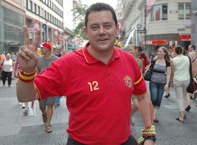 Tomas Roncero con la camiseta de la selección española