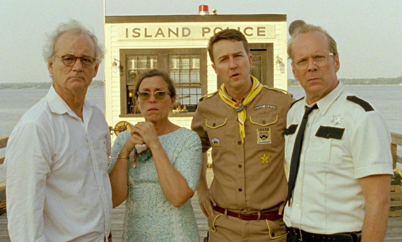 Moonrise Kingdom de Wes Anderson (Bruce Willis, Edward Norton, Bill Murray, Frances McDormand)