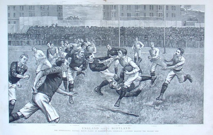 Calcutta Cup celebrada el año 1892 en Raeburn Place, Edimburgo