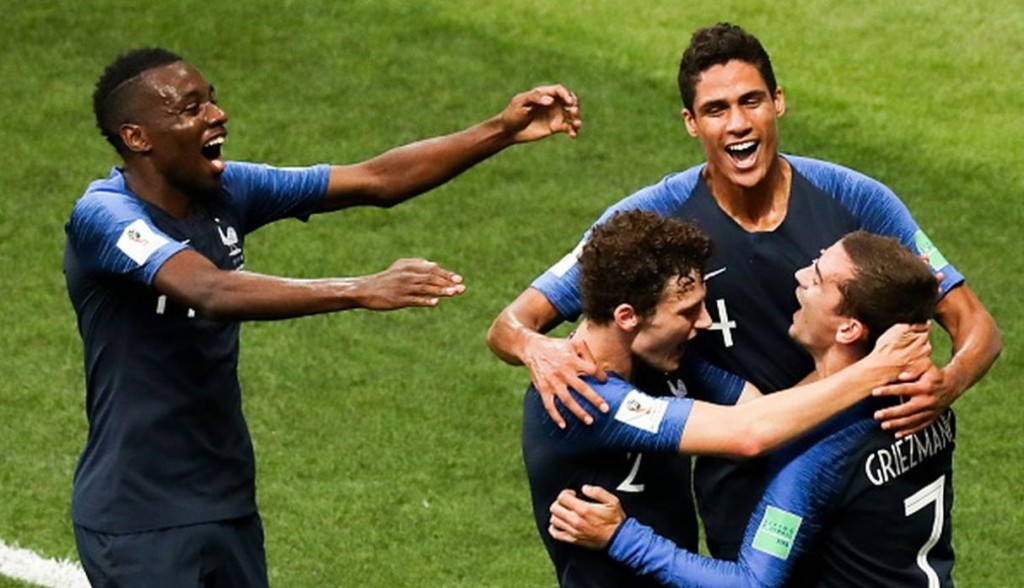 Francia celebra gol de Griezmann en la final