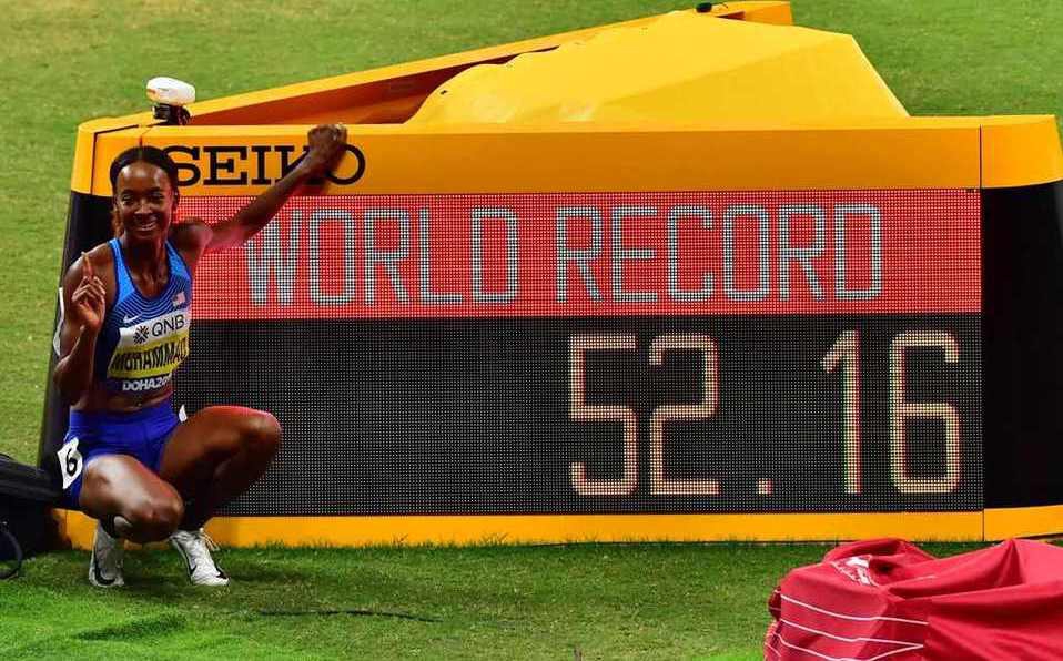 dalilah muhamad bate record mundial 400 vallas