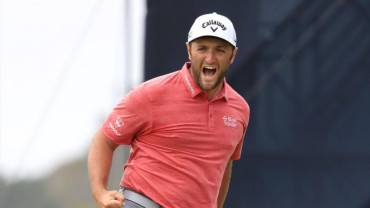 Jon Rahm celebra un birdie