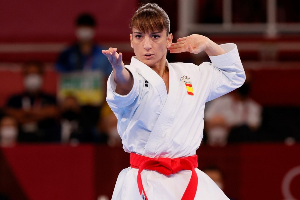 Sandra Sánchez en la final de kata